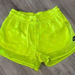 Nike Neon Yellow Women's Athletic Shorts